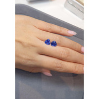 3.20&nbsp;Ct.Tw.Total Carat Weight Blue Sapphire Pair from Madagascar Life Style