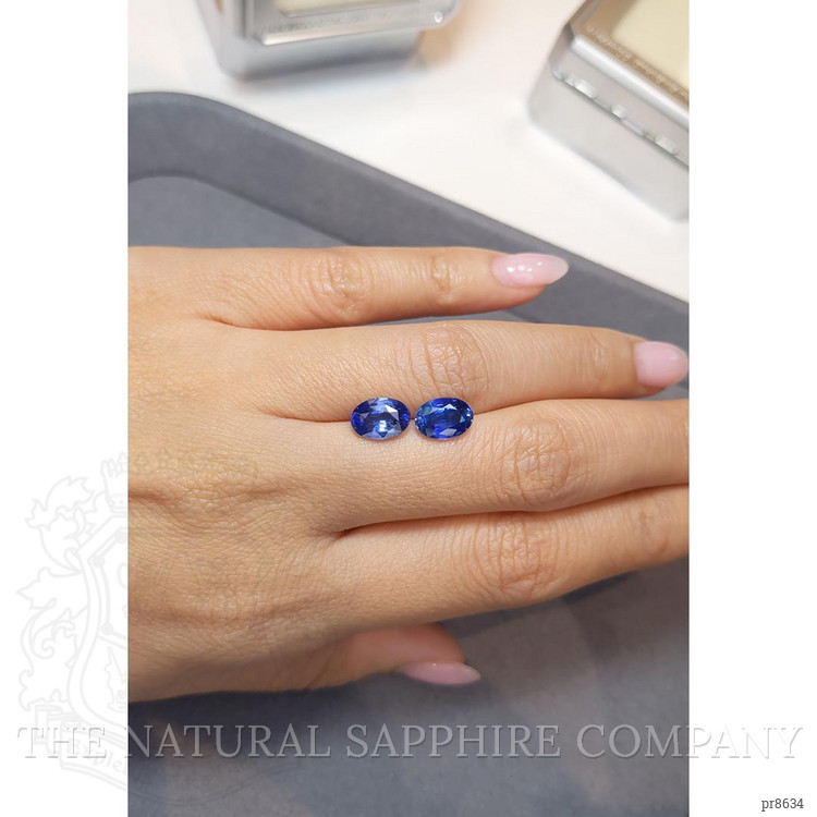 3.88 Ct.Tw. Blue Sapphire Pair from Ceylon (Sri Lanka)