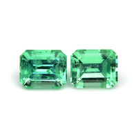 1.64 Ct.Tw.Total Carat Weight Emerald Pair from Russia Video
