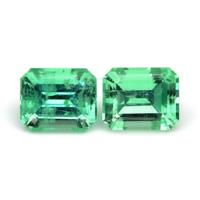 1.64 Ct.Tw.Total Carat Weight Emerald Pair from Russia Video