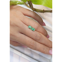 1.64 Ct.Tw.Total Carat Weight Emerald Pair from Russia Life Style