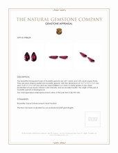 10.09 Ct.Tw.Total Carat Weight Purplish Red Rhodolite Garnet Pair from Madagascar Appraisal