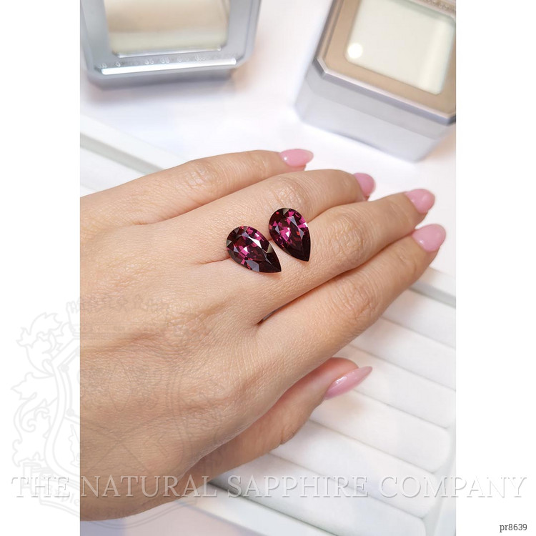 10.09 Ct.Tw. Rhodolite Garnet Pair from Madagascar