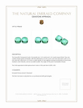 3.26 Ct.Tw.Total Carat Weight Cabochon Emerald Pair from Russia Appraisal