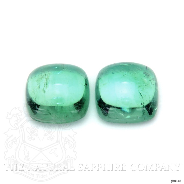 3.26 Ct.Tw. Cabochon Emerald Pair from Russia