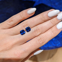 3.70&nbsp;Ct.Tw.Total Carat Weight Blue Sapphire Pair from Ceylon (Sri Lanka) Life Style