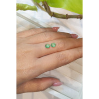 1.76 Ct.Tw.Total Carat Weight Cabochon Emerald Pair from Russia Life Style
