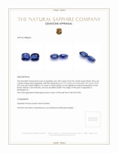 4.02 Ct.Tw.Total Carat Weight Blue Sapphire Pair from Madagascar Appraisal