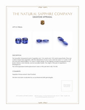 2.86&nbsp;Ct.Tw.Total Carat Weight Blue Sapphire Pair from Madagascar Appraisal