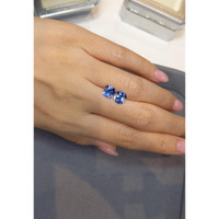 2.86 Ct.Tw.Total Carat Weight Blue Sapphire Pair from Madagascar Life Style