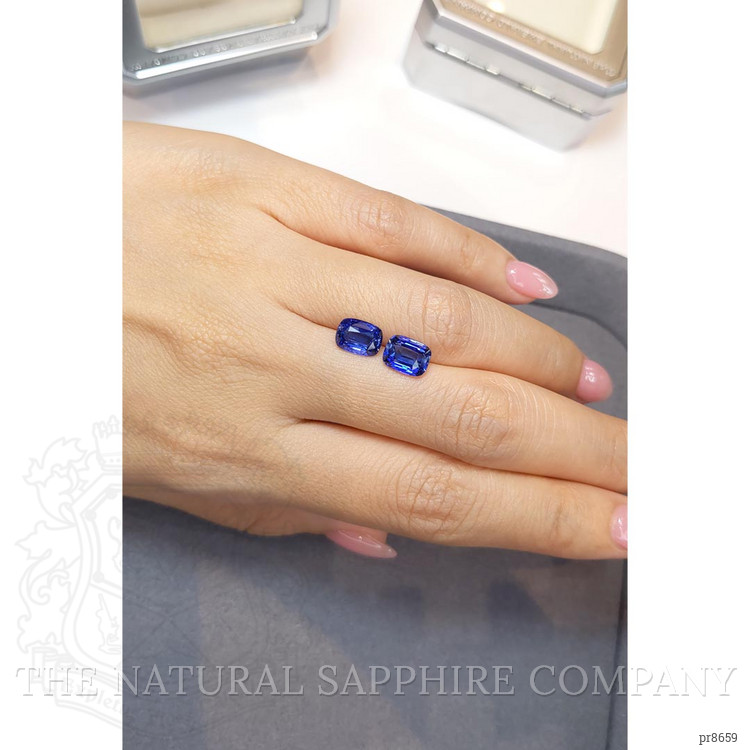 4.22 Ct.Tw. Blue Sapphire Pair from Madagascar
