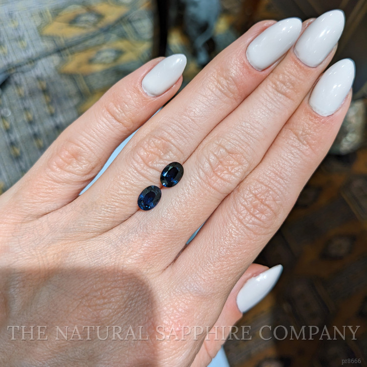 2.24 Ct.Tw. Blue Sapphire Pair from Ceylon (Sri Lanka)