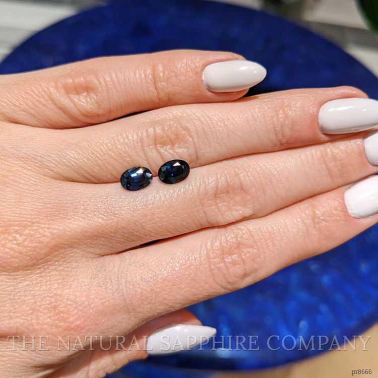 2.24 Ct.Tw. Blue Sapphire Pair from Ceylon (Sri Lanka)