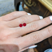 1.22 Ct.Tw.Total Carat Weight Ruby Pair from Mozambique Life Style