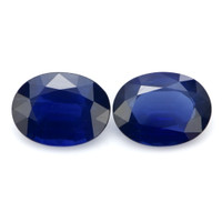 2.72&nbsp;Ct.Tw.Total Carat Weight Blue Sapphire Pair from Ceylon (Sri Lanka) Video
