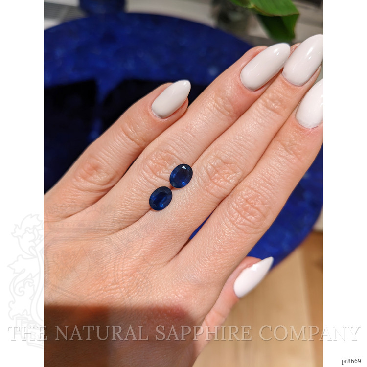 2.72 Ct.Tw. Blue Sapphire Pair from Ceylon (Sri Lanka)