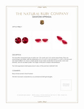 2.04 Ct.Tw.Total Carat Weight Ruby Pair from Mozambique Appraisal