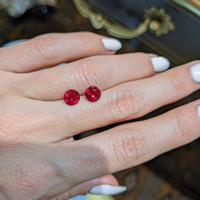2.04&nbsp;Ct.Tw.Total Carat Weight Ruby Pair from Mozambique Life Style