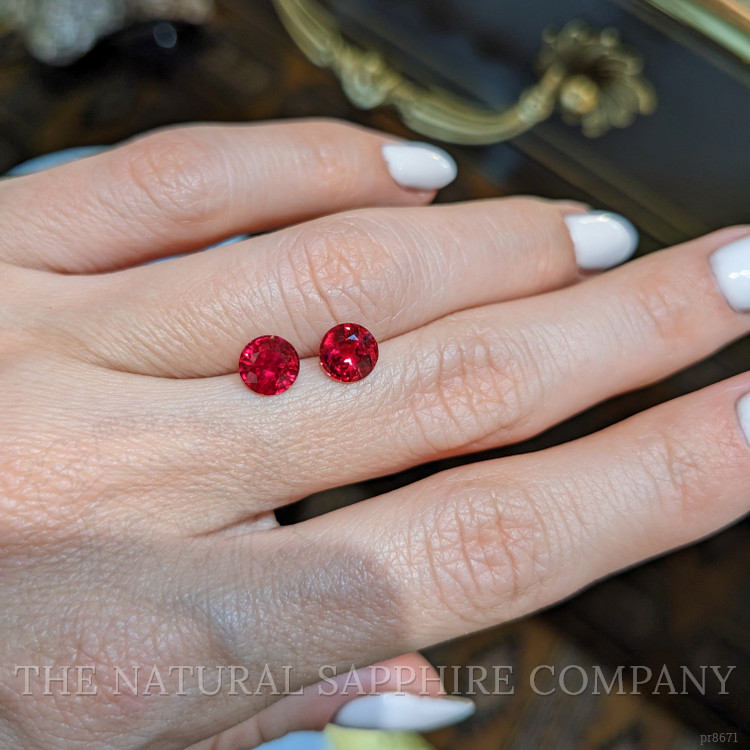 2.04 Ct.Tw. Ruby Pair from Mozambique