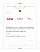 4.42 Ct.Tw.Total Carat Weight Pink Topaz Pair from Ceylon (Sri Lanka) Appraisal