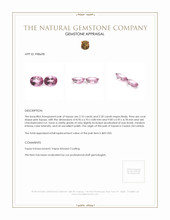 4.30 Ct.Tw.Total Carat Weight Pink Topaz Pair from Ceylon (Sri Lanka) Appraisal