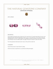4.52 Ct.Tw.Total Carat Weight Pink Topaz Pair from Ceylon (Sri Lanka) Appraisal