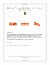 1.96 Ct.Tw.Total Carat Weight Spessartite Garnet Pair from Nigeria Appraisal