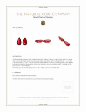3.47 Ct.Tw.Total Carat Weight Ruby Pair from Mozambique Appraisal