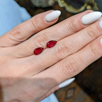3.47 Ct.Tw.Total Carat Weight Ruby Pair from Mozambique Life Style