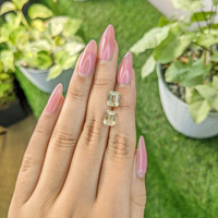 4.24&nbsp;Ct.Tw.Total Carat Weight Yellow Sapphire Pair from Ceylon (Sri Lanka) Life Style