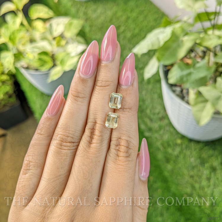 4.24 Ct.Tw. Yellow Sapphire Pair from Ceylon (Sri Lanka)