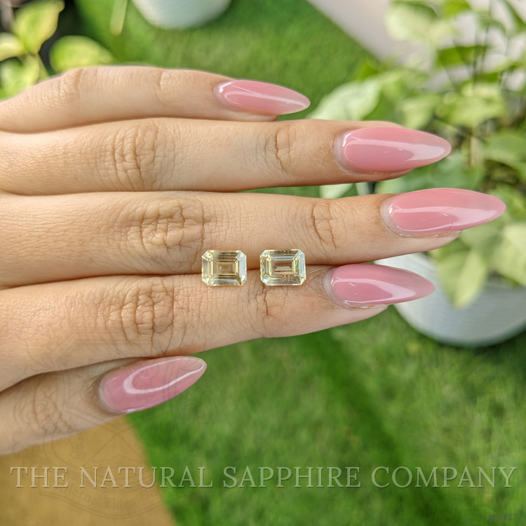 4.24 Ct.Tw. Yellow Sapphire Pair from Ceylon (Sri Lanka)