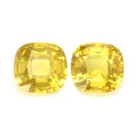 3.43&nbsp;Ct.Tw.Total Carat Weight Yellow Sapphire Pair from Ceylon (Sri Lanka) Video