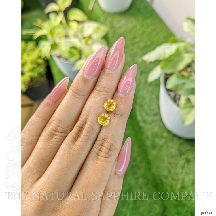 3.43 Ct.Tw. Yellow Sapphire Pair from Ceylon (Sri Lanka)