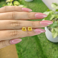 3.43&nbsp;Ct.Tw.Total Carat Weight Yellow Sapphire Pair from Ceylon (Sri Lanka) Life Style