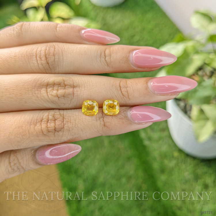 3.43 Ct.Tw. Yellow Sapphire Pair from Ceylon (Sri Lanka)