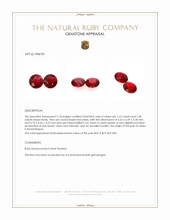 2.62 Ct.Tw.Total Carat Weight Ruby Pair from Mozambique Appraisal