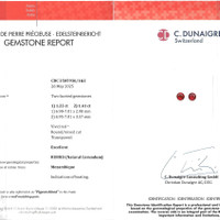 2.62 Ct.Tw.Total Carat Weight Ruby Pair from Mozambique Scan Report