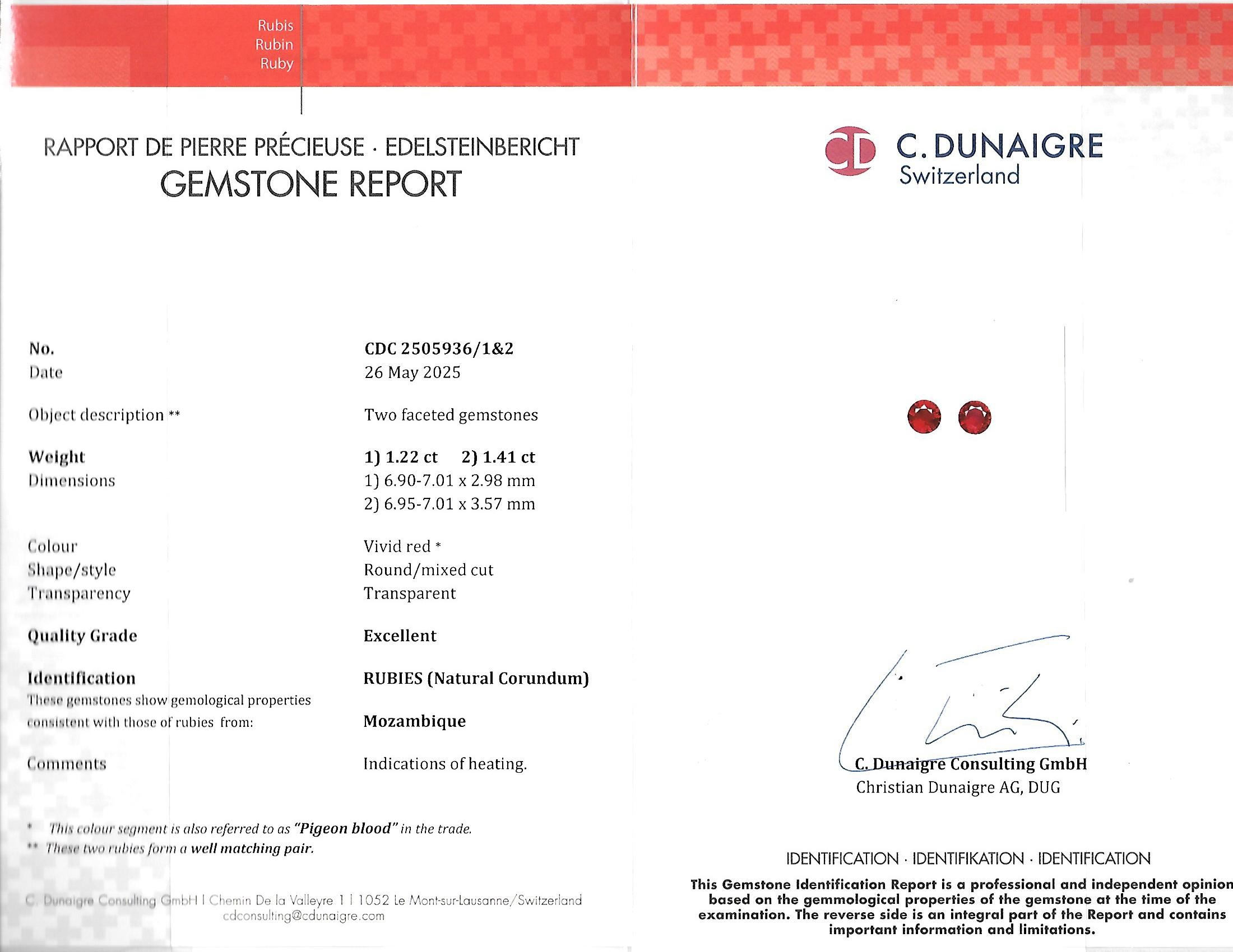 2.62 Ct.Tw. Ruby Pair from Mozambique