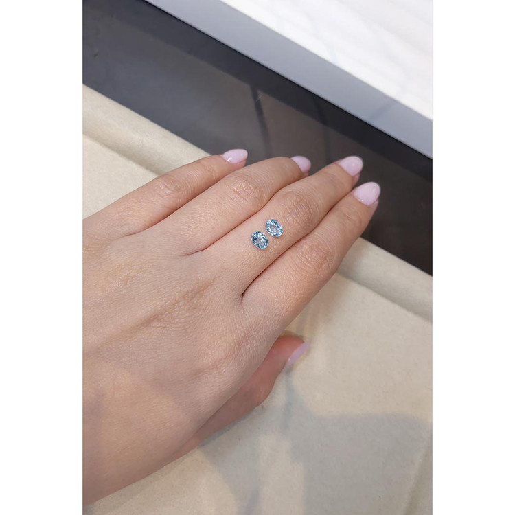 1.04 Ct.Tw. Aquamarine Pair from Brazil