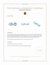 1.49 Ct.Tw.Total Carat Weight Aquamarine Pair from Brazil Appraisal