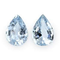 1.30 Ct.Tw.Total Carat Weight Aquamarine Pair from Brazil Video