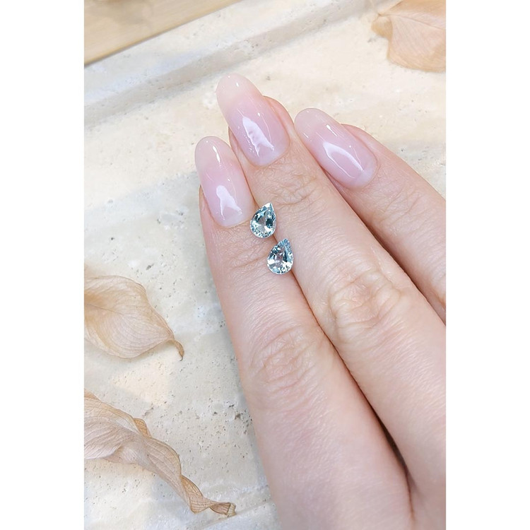 1.30 Ct.Tw. Aquamarine Pair from Brazil