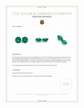 1.65 Ct.Tw.Total Carat Weight Emerald Pair from Zambia Appraisal