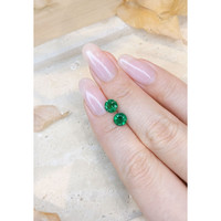 1.65 Ct.Tw.Total Carat Weight Emerald Pair from Zambia Life Style