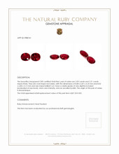 4.30 Ct.Tw.Total Carat Weight Ruby Pair from Mozambique Appraisal