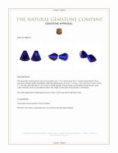 36.10 Ct.Tw.Total Carat Weight Violet Tanzanite Pair from Tanzania Appraisal
