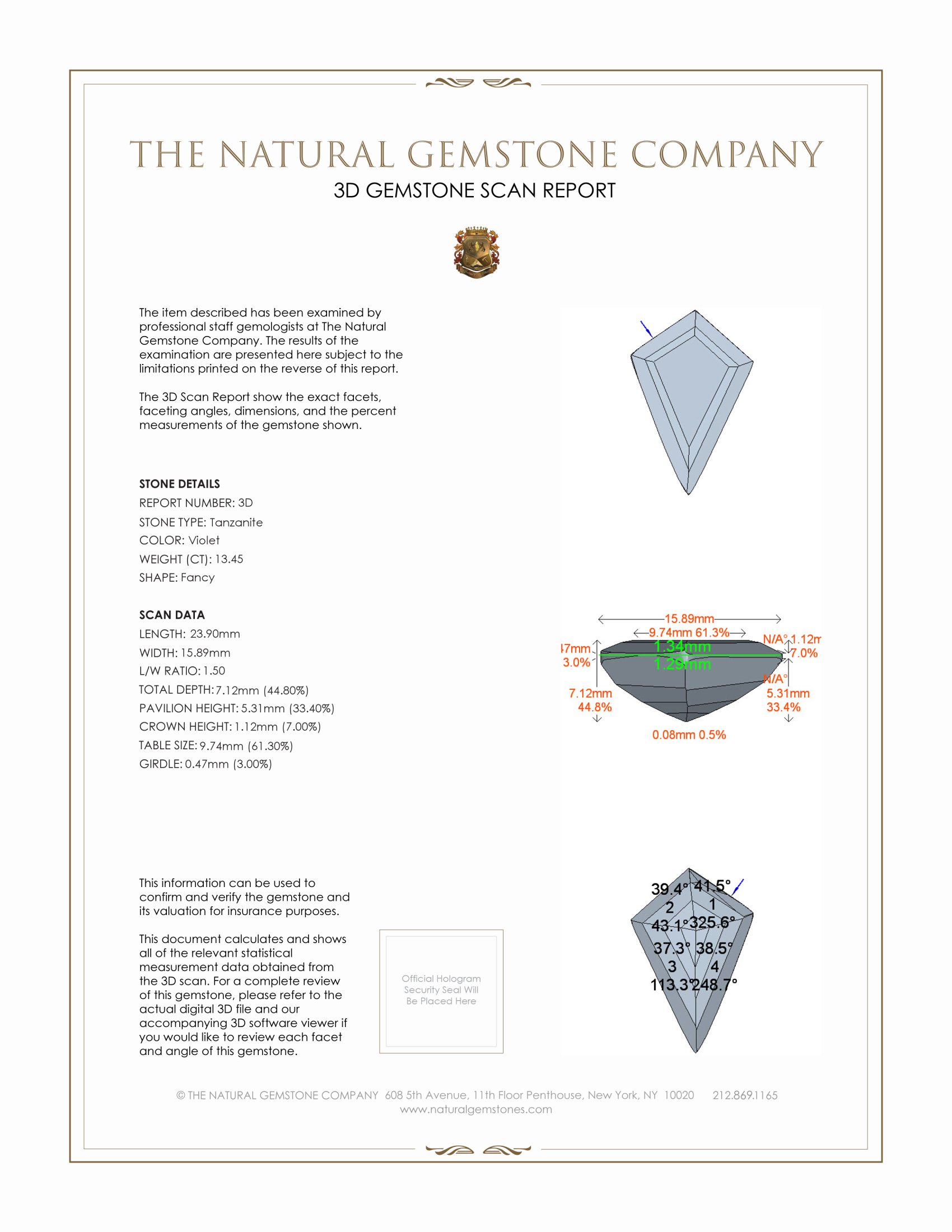 28.94 Ct.Tw. Tanzanite Pair from Tanzania
