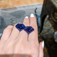 25.04 Ct.Tw.Total Carat Weight Tanzanite Pair from Tanzania Life Style