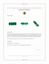 9.40 Ct.Tw.Total Carat Weight Emerald Pair from Zambia Appraisal